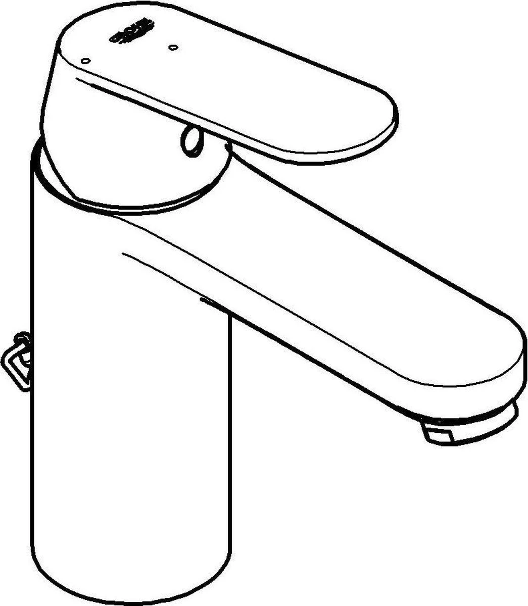 GROHE Eurosmart Cosmopolitan Wastafelkraan - Medium Uitloop - Met Trekwaste - Chroom - 2339700E - Afbeelding 7