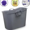Zitbad Voor Volwassenen – 200L – Bath Bucket – Met Bruisballen – Grijs