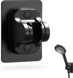 Douchekophouder Zwart Zelfklevend – Verstelbaar – Handdouchehouder – Douchekop Houder Zonder Boren