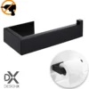 DesignX 3M™ Toiletrolhouder Zonder Boren Zwart Zelfklevend - WC Rolhouder - Matte - Papier - Houder - Incl. 3M Plakstrip