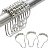 BOTC Gordijnringen - 12 Stuks Gordijn Haken - Gordijnhaken- RVS Gordijn Ringen Voor Gordijn Roede - Sliver