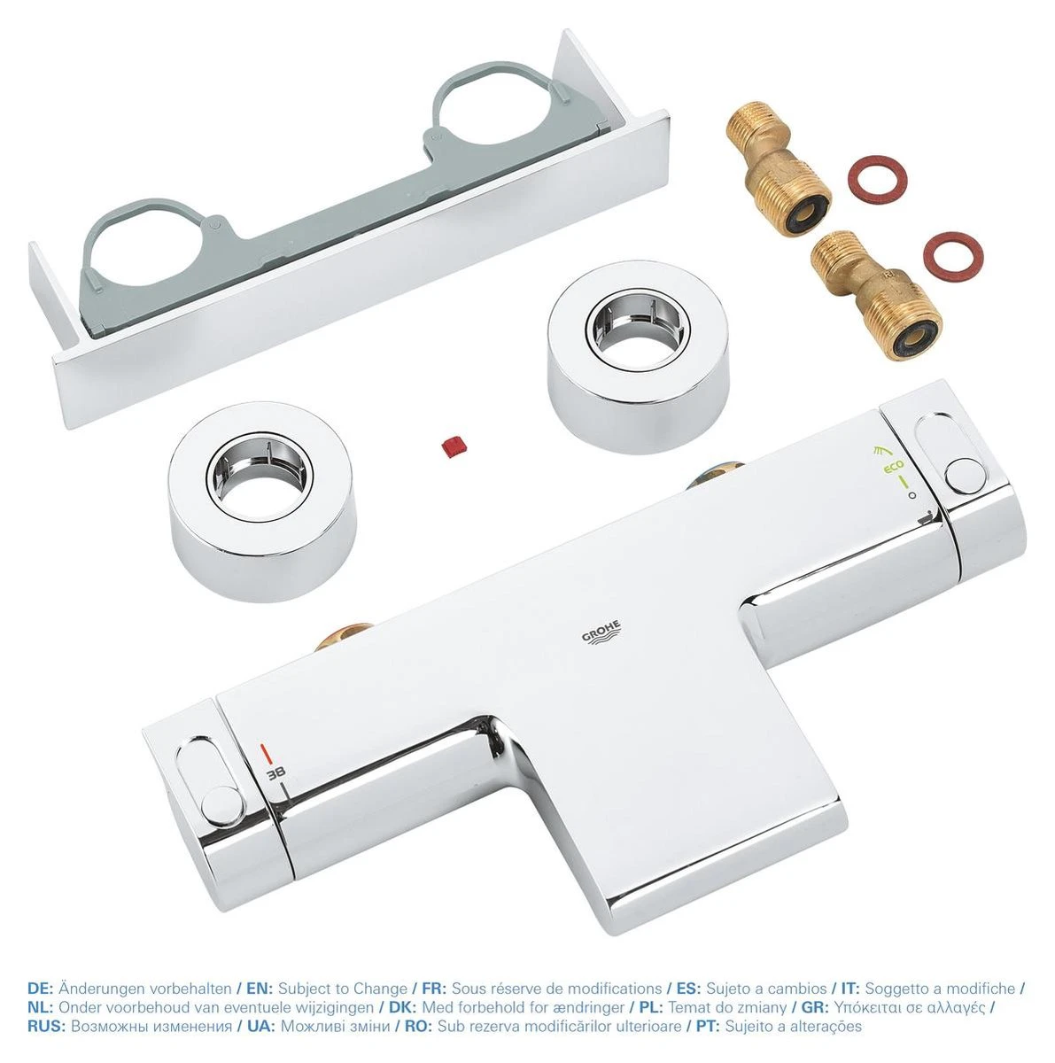 GROHE Grohtherm 2000 New Thermostatische Badkraan - 15cm - CoolTouch - Met Tray - Chroom - 34464001 - Afbeelding 11