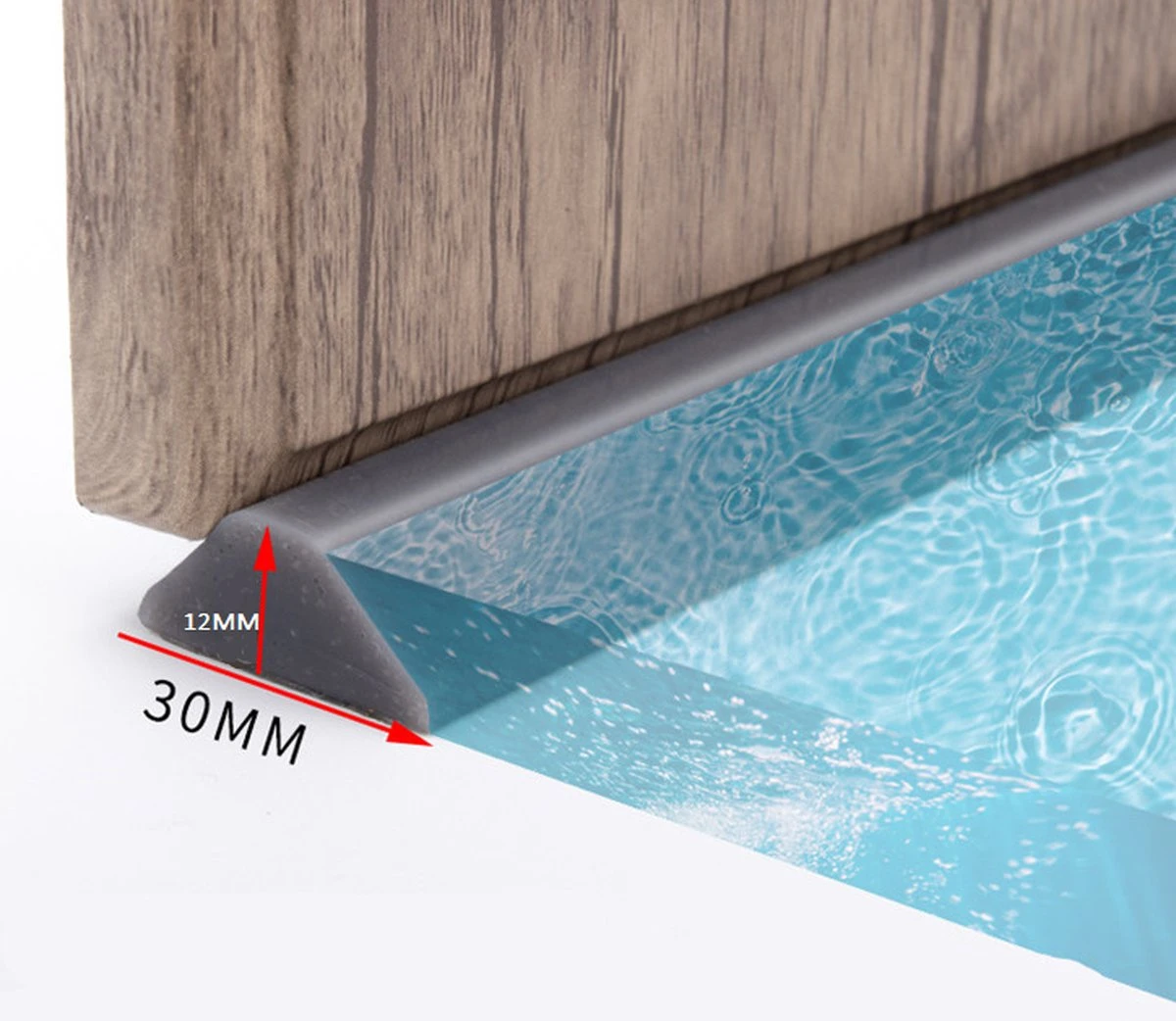 Lariwo Sanitair® Siliconen Waterdorpel 100cm 100 Cm Zwart Douche Douchebak Douchegordijn Wc Toilet Wasbak Waterstopper Waterdorpel Waterdrempel - Afbeelding 7