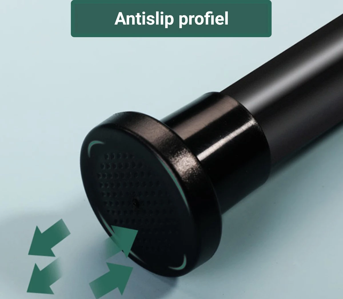 Douchestang Uitschuifbaar 70 - 110 Cm | Douchegordijn Stang | Zwart | Kledingroede Verstelbaar | Ophangsysteem | Kledingstang - Afbeelding 7