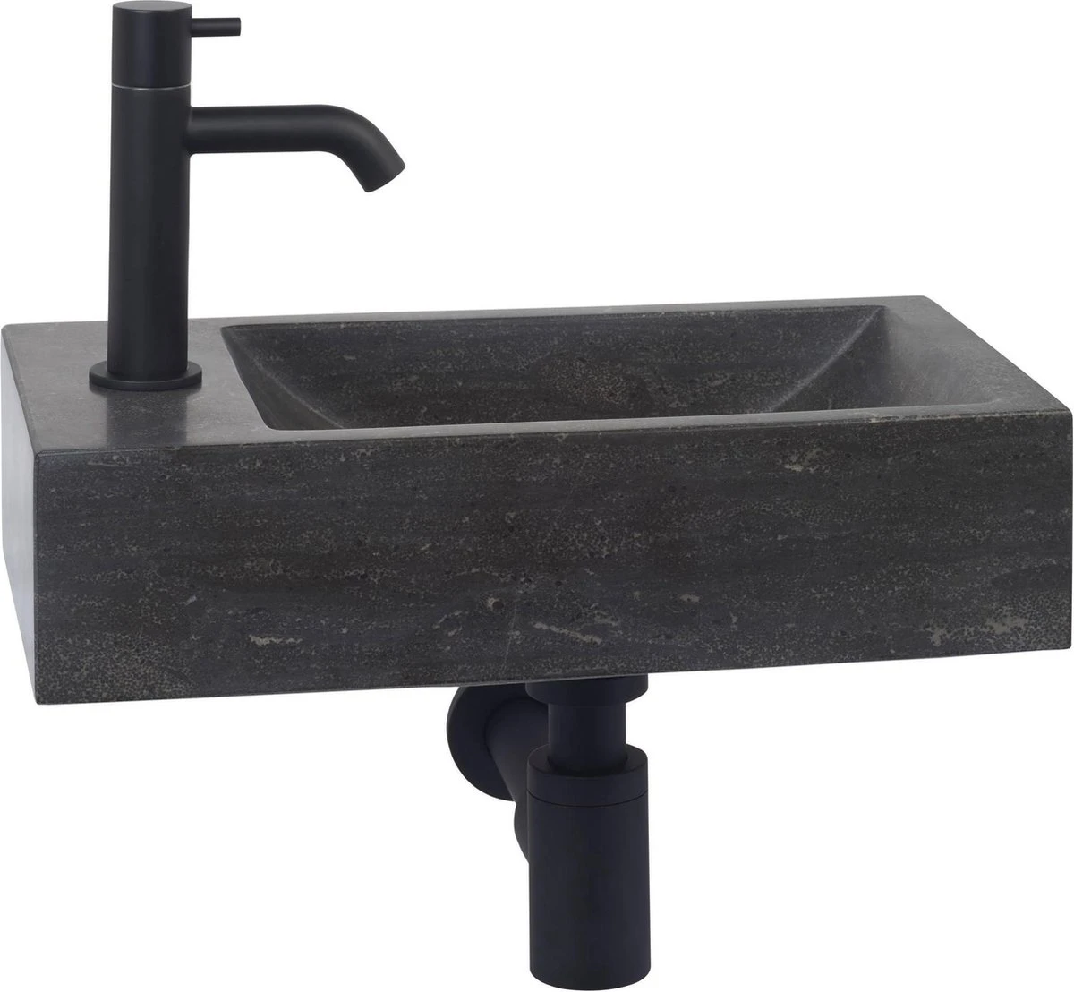 Merkloos Saqu Eurotrend Fonteinkraan - Hoog Model - Toiletkraan - Koudwaterkraan - Mat Zwart - Afbeelding 15