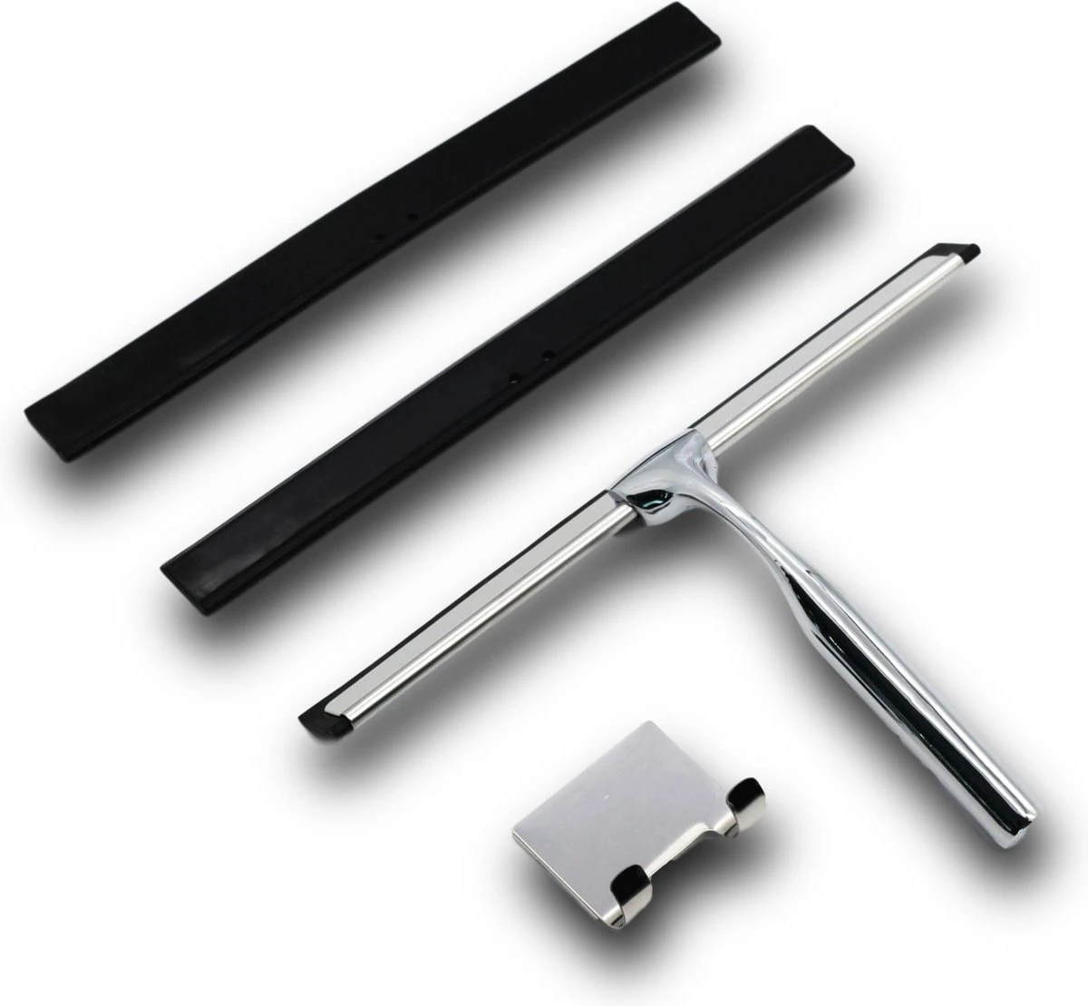 Douchewisser Met Ophanghaak En 2 Extra Strips - Raamwisser Voor Douche - Raamtrekker Chroom - Afbeelding 12