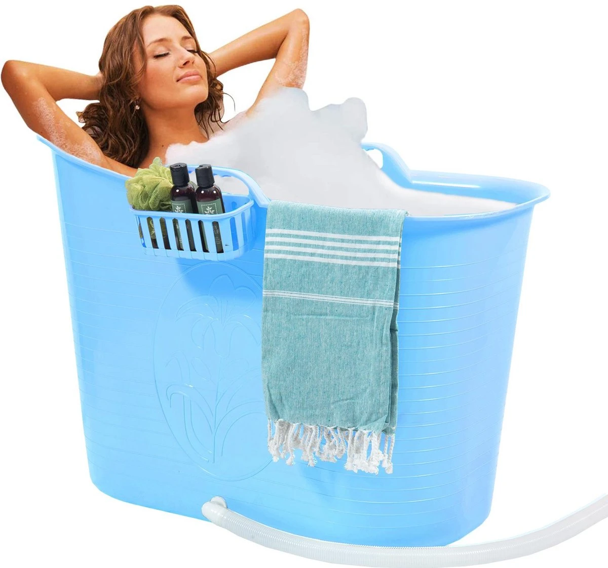 Zitbad Voor Volwassenen - Bath Bucket - Blauw - 200L - Afbeelding 8