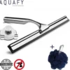 Aquafy Raamwisser RVS - Incl. Douchespons - Douchetrekker Voor Badkamer - Raamwisser Douche - Douchewisser RVS - Luxe Trekker Met Ophanghaak