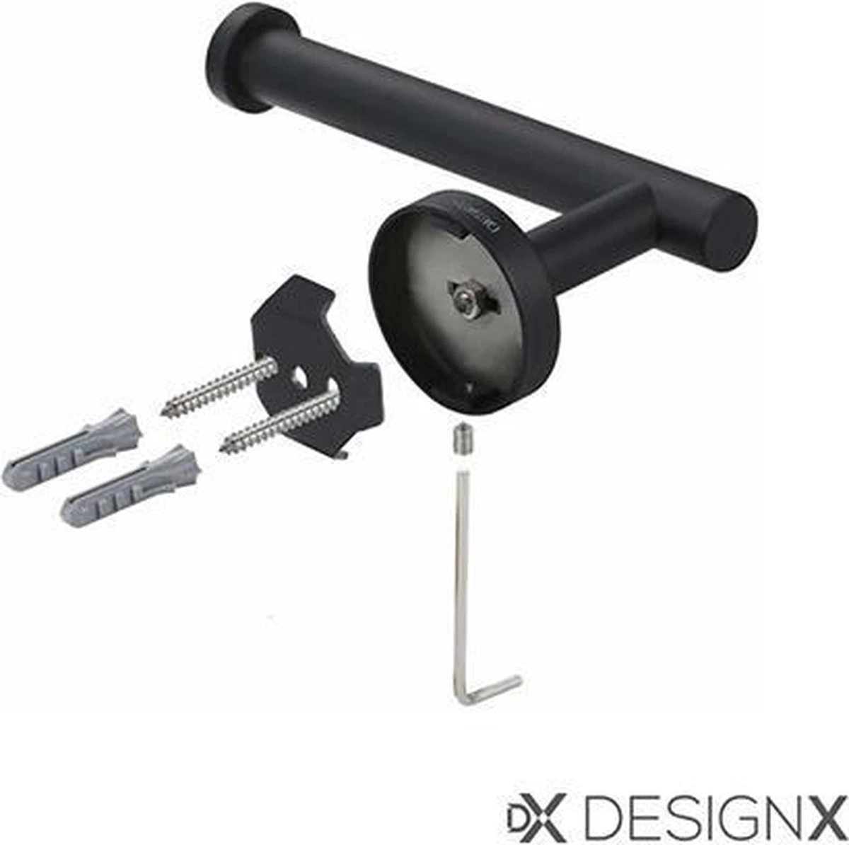 DesignX Toiletrolhouder Zwart - WC Rolhouder - Matte - Papier - Houder - Incl. Schroeven - Afbeelding 13