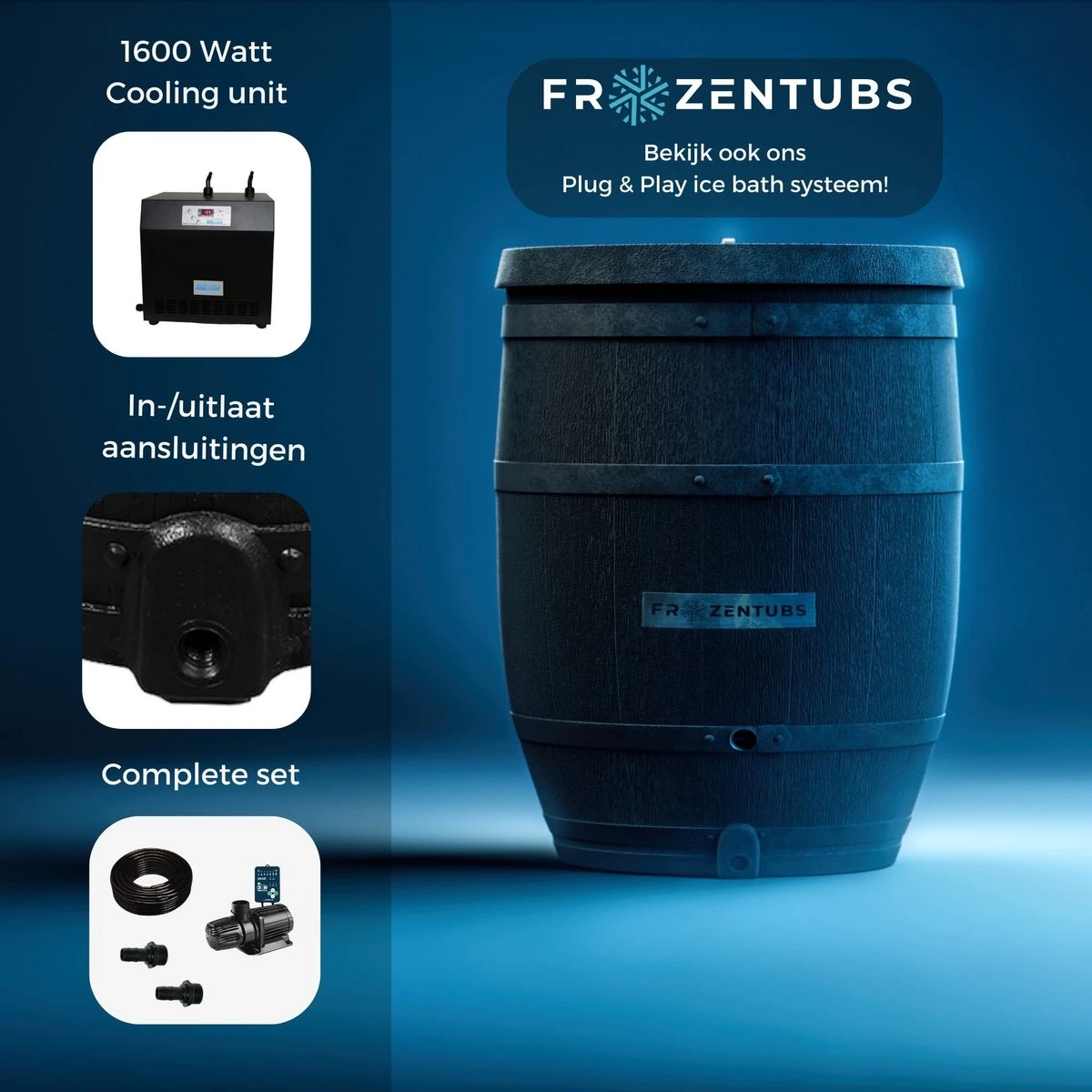 FrozenTubs IJsbad - Zitbad - Ice Bath Bucket - Bathtub - Dompelbad - Wim Hof Methode - Afbeelding 8