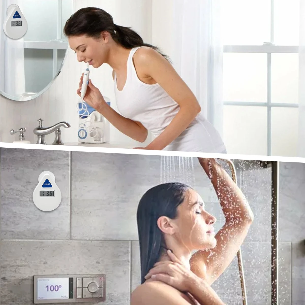 Douchetimer - Douchewekker - Showertimer - Douche Klok - Douchecoach - Met Zuignap - Waterbesparend - Digitaal - 5 Minuten - Afbeelding 3