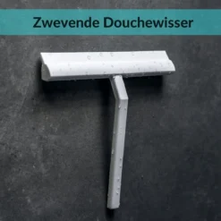 Douchewisser Wit Met Magneetstrip - Badkamer Accessoires - Raamwisser - Trekker Douche - Silicone - 21cm X 20cm