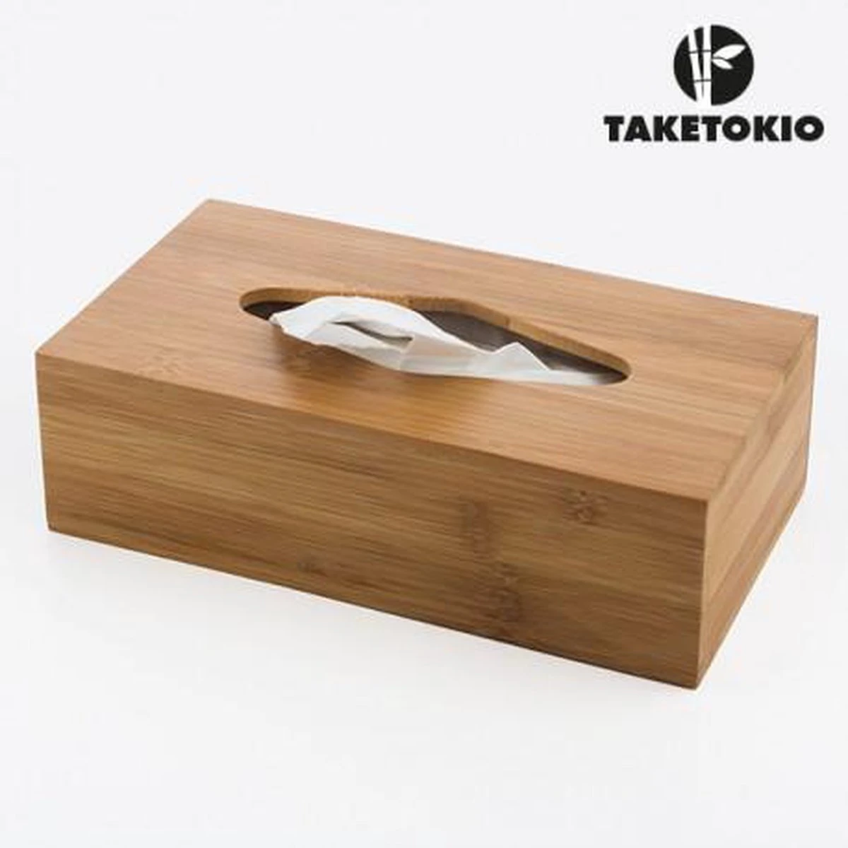 TakeTokio Zakdoekkistje Van Bamboe Hout - B10 X H9 X L23 Cm - Afbeelding 4