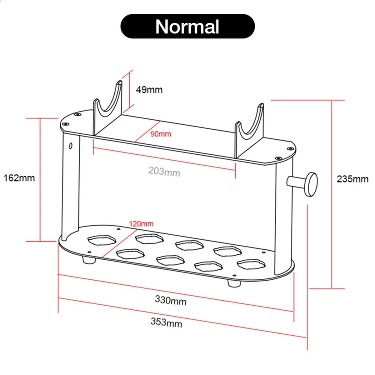 Houder Geschikt Voor Dyson Airwrap (korte Versie) - Geschikt Voor 8 Accessoires - Passend Voor Dyson Airwrap Complete Multistyler - Zwart - Afbeelding 6