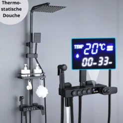 Merkloos TIB Douche Met Ingebouwde Thermostaat - Zonder Extra Stroomaansluiting - Thermostaatkraan V1