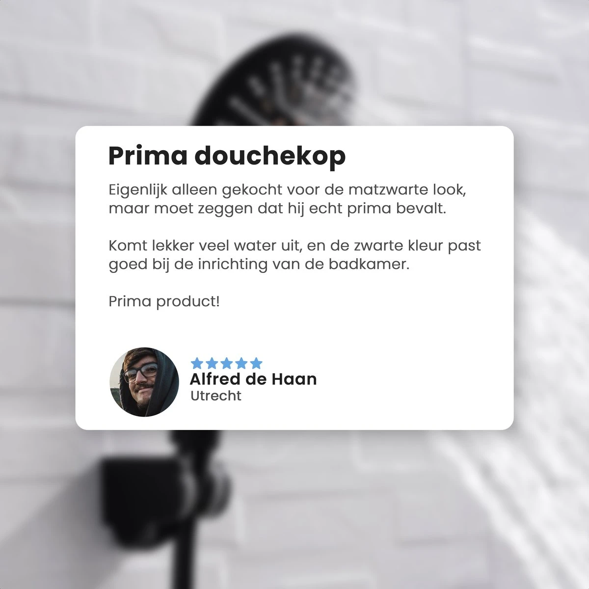 Eagle Bath & Shower - Douchekop Met Slang – Mat Zwart - 3 Functies – Handdouche – Hoofddouche - Afbeelding 6