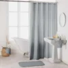 Livetti | Douchegordijn - Shower Curtain | 180x200 | Licht Grijs | One Stk | Polyester | Inclusief Ringen | 1800694