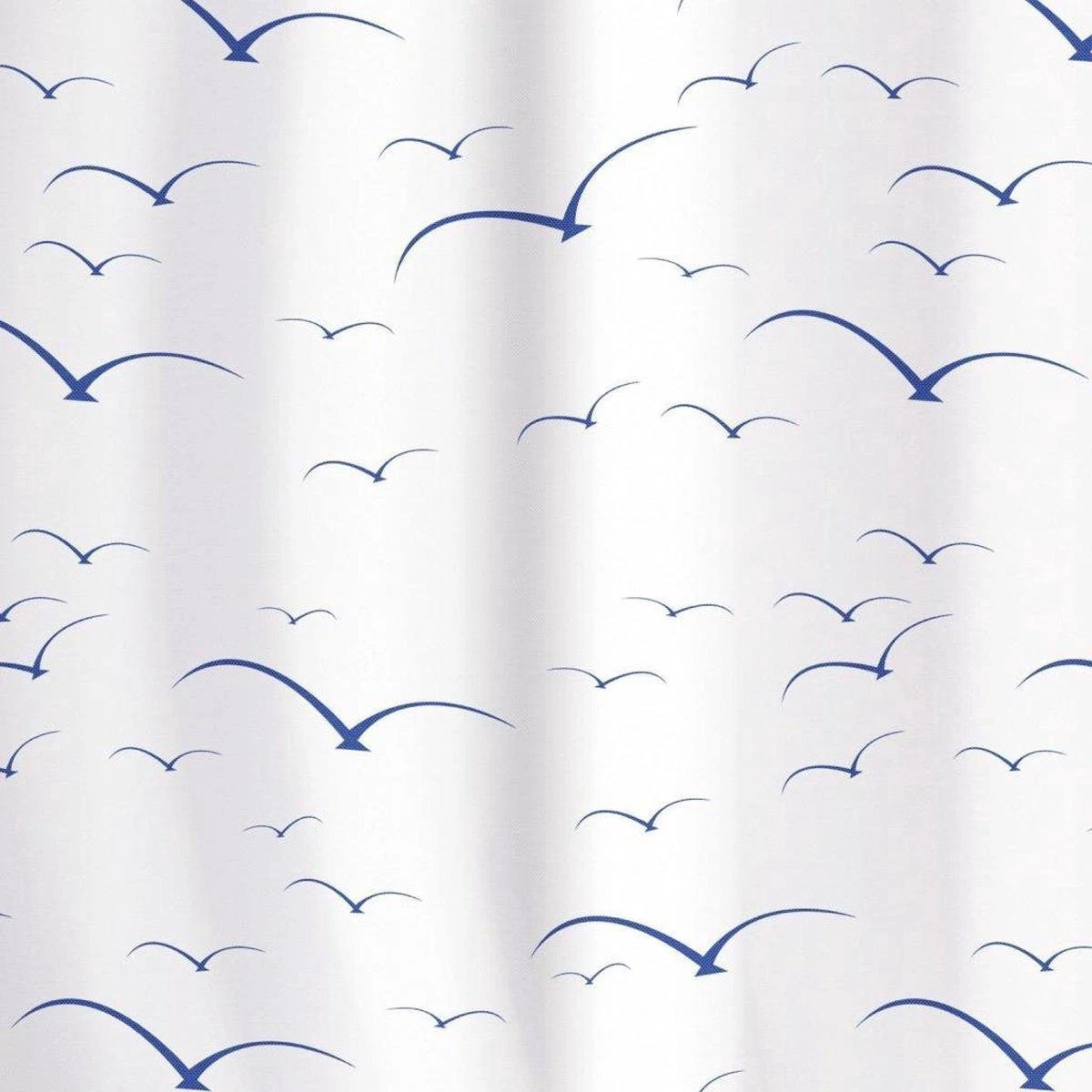 Tatkraft Seagulls - Luxe Waterdicht Douchegordijn - Met GRATIS 12 Ringen - Anti-Schimmel Badkamer Douche Gordijn - Sneldrogend & Anti Schimmel - Wasbaar & Duurzaam Shower Curtain - 100% Polyester - Meeuwen Design - 180X180 CM - Afbeelding 2