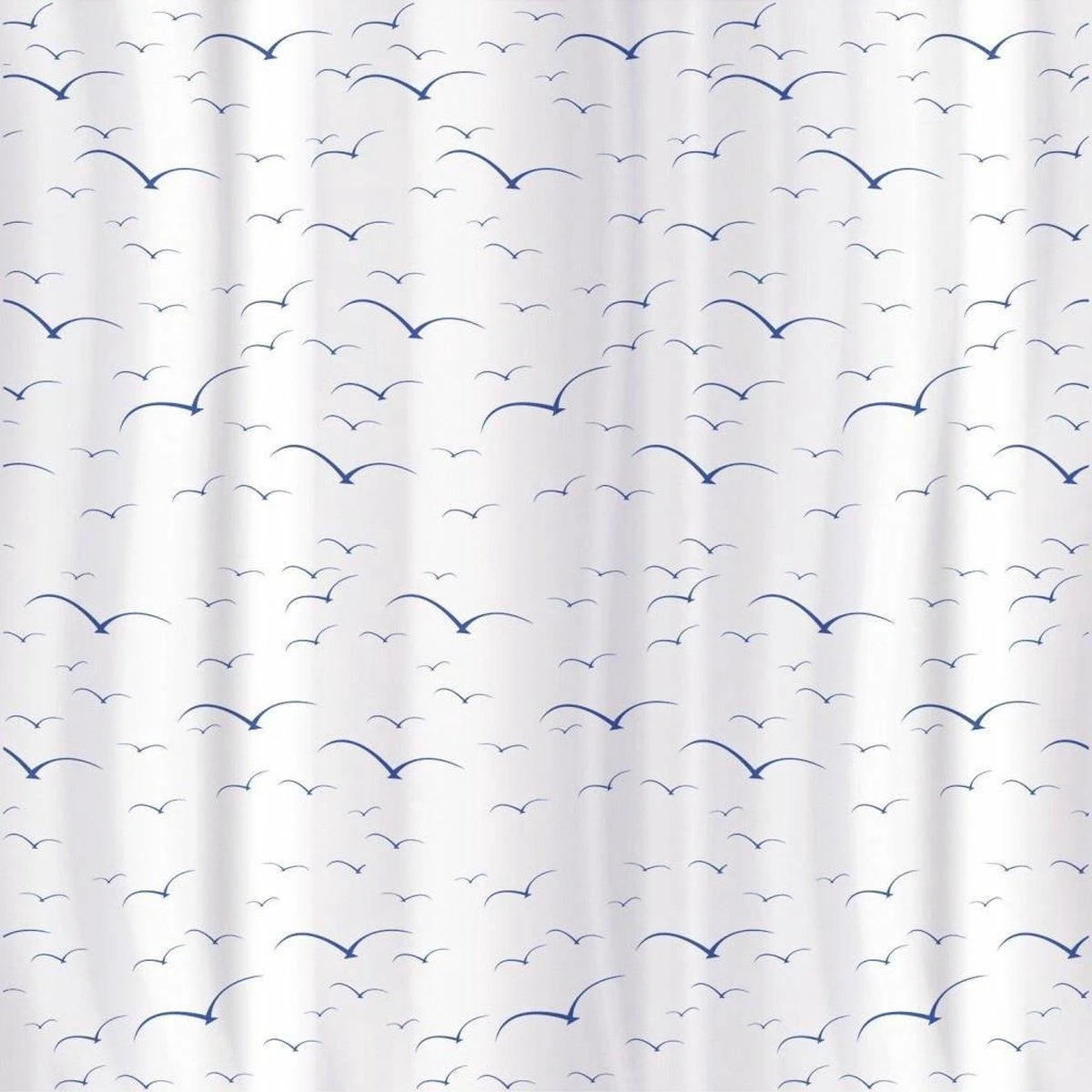 Tatkraft Seagulls - Luxe Waterdicht Douchegordijn - Met GRATIS 12 Ringen - Anti-Schimmel Badkamer Douche Gordijn - Sneldrogend & Anti Schimmel - Wasbaar & Duurzaam Shower Curtain - 100% Polyester - Meeuwen Design - 180X180 CM - Afbeelding 3