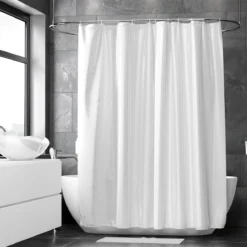 Loti Living Douchegordijn Anti Schimmel – Wit - Inclusief Ringen – Waterdicht - Polyester - Douchegordijn 180x200 Cm