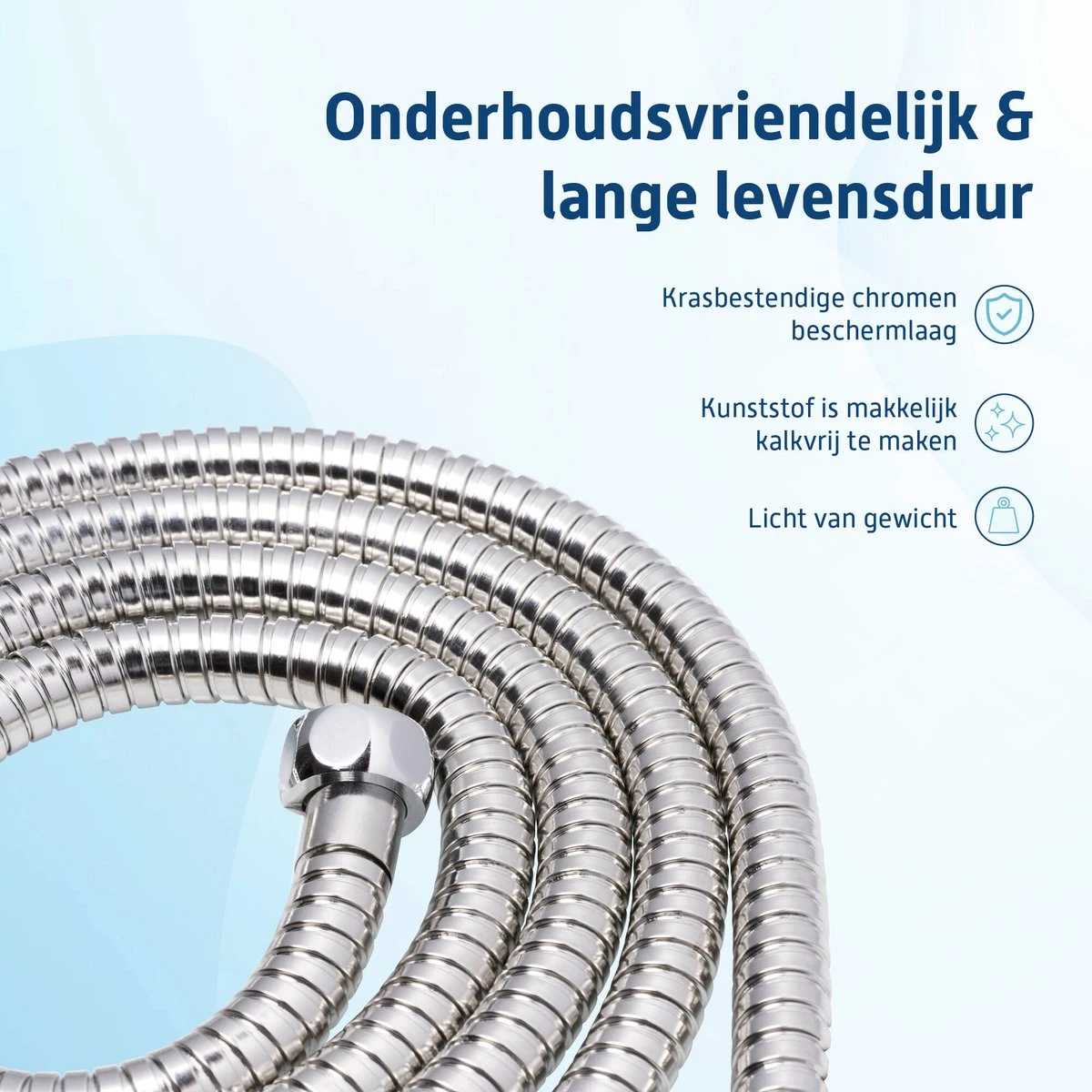 Saqu Express Doucheslang 175 Cm - Chroom - Afbeelding 3