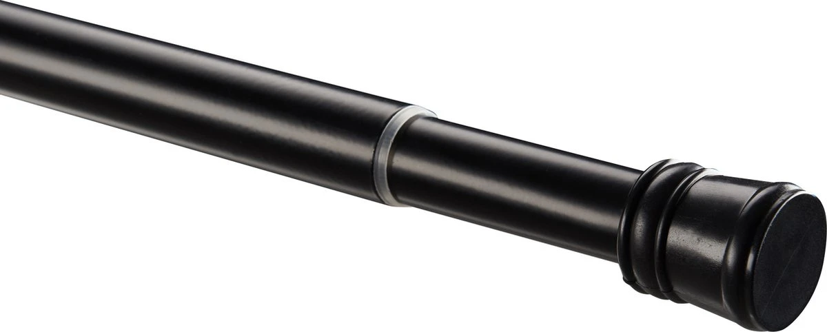 ACAZA Douche Gordijnstang, Uitschuifbare Stang Van 70 Tot 130 Cm, Zwart - Afbeelding 4