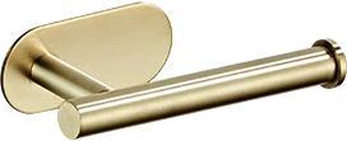 Happy Tears | WC Rolhouder | Zonder Boren | Luxe Toiletrolhouder | RVS | Mooie Look | Modern Design | Badkamer – Accessoires | Anti Oxidant | Goud