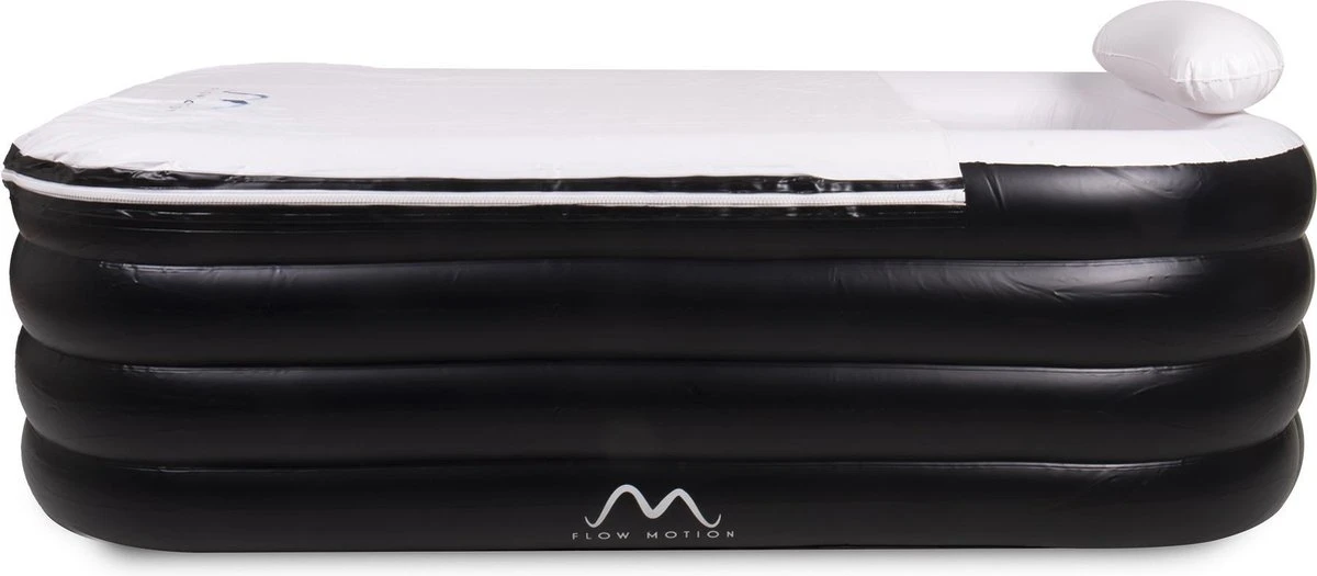 FlowMotion Opblaasbaar Ligbad Met Afdekhoes - Inclusief Pomp En Opbergtas - Ligbad - Zitbad - Zwembad - Opblaasbare Badkuip - Opblaas Bad - Bathtub - Jacuzzi - Opvouwbaar Bad - Badkuip