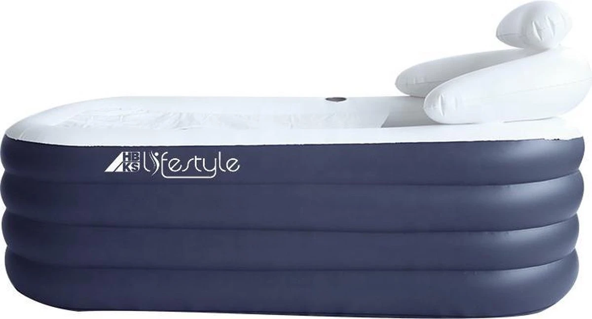 HBKS Lifestyle Bad – Opblaasbaar Ligbad – Bath Bucket – Zitbad Voor Volwassenen - Ijsbad Wim Hof Methode - Badkuip – Ice Bath – Blauw