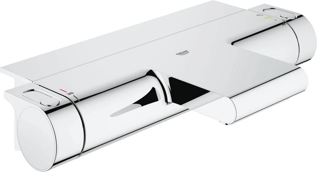 GROHE Grohtherm 2000 New Thermostatische Badkraan - 15cm - CoolTouch - Met Tray - Chroom - 34464001