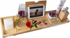 Krexs - Badplank – Badbrug - Badplank Voor In Bad – Badrekje - Badtafel - Badkuip Plank - Bamboe Badplank