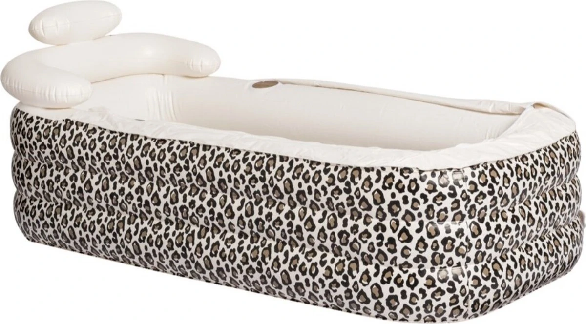 Merkloos Opblaasbare Badkuip Met Panterprint | 158x80x65 | Incl. Pomp