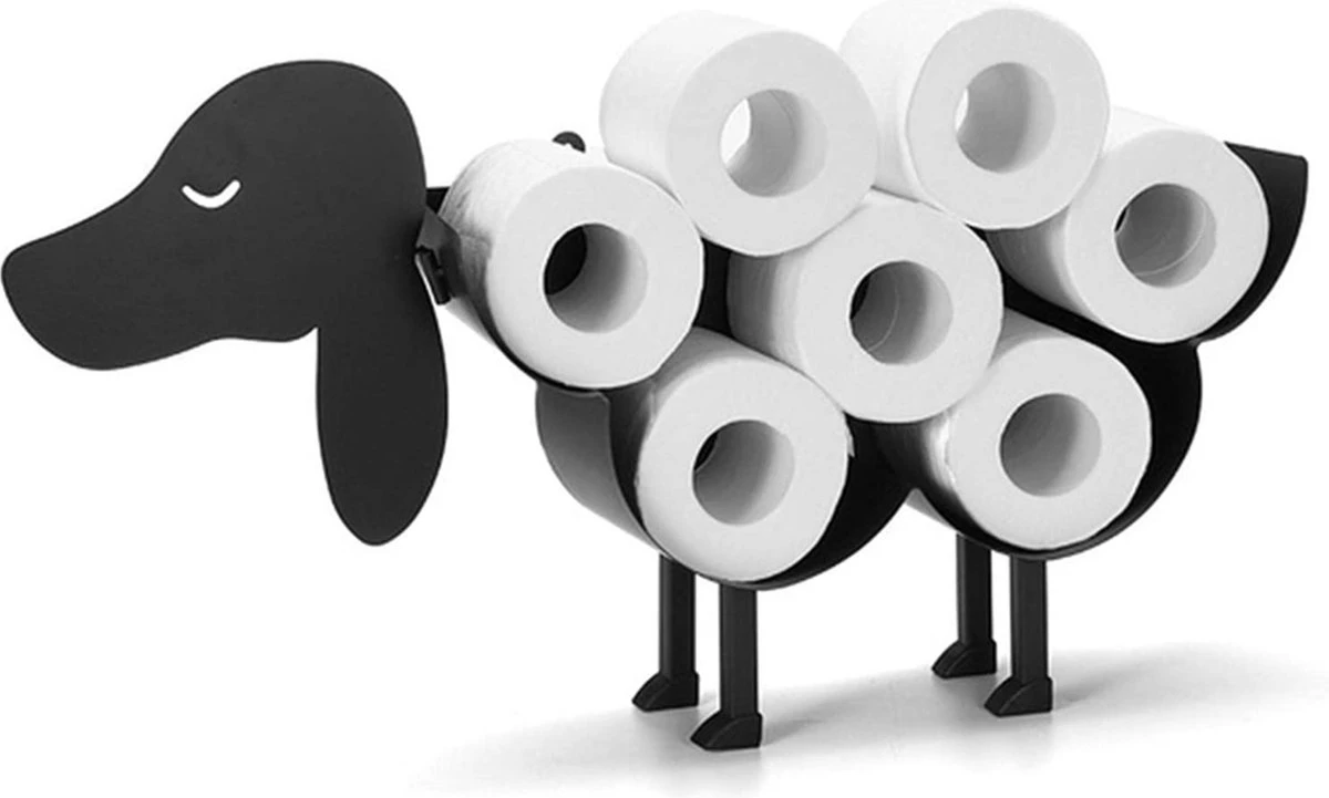 Sanics Reserverolhouder Vrijstaand - Hangend - Wandhouder - Hond - Zwart - Dier - Afbeelding 2