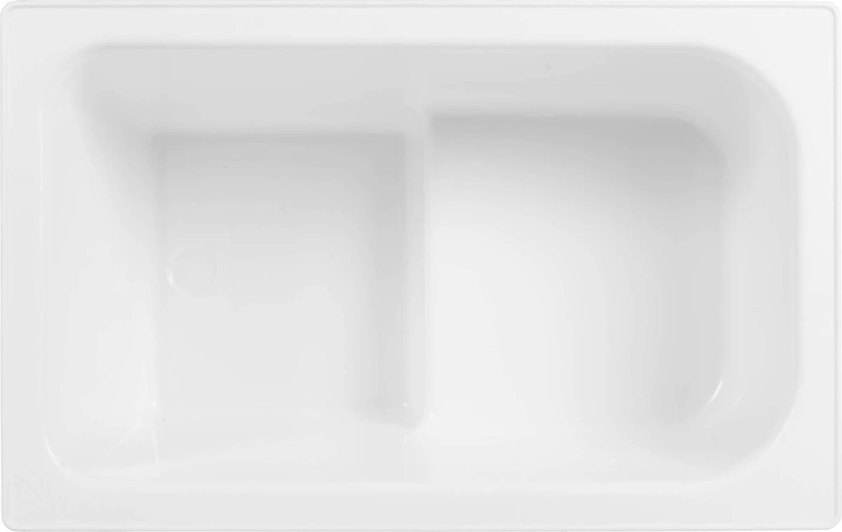 Saqu Zitbad - Mobiel Bad - 103x65cm - Wit - Incl Bijbehorende Poot En Zonder Afvoer - Afbeelding 6