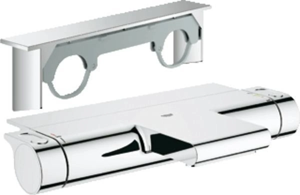 GROHE Grohtherm 2000 New Thermostatische Badkraan - 15cm - CoolTouch - Met Tray - Chroom - 34464001 - Afbeelding 19