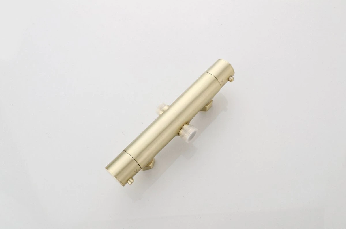 Wesseling & Bos Doucheset - Regendouche Mat Goud Geborsteld - Doucheset Met Thermostaatkraan - Atlanta - Afbeelding 8