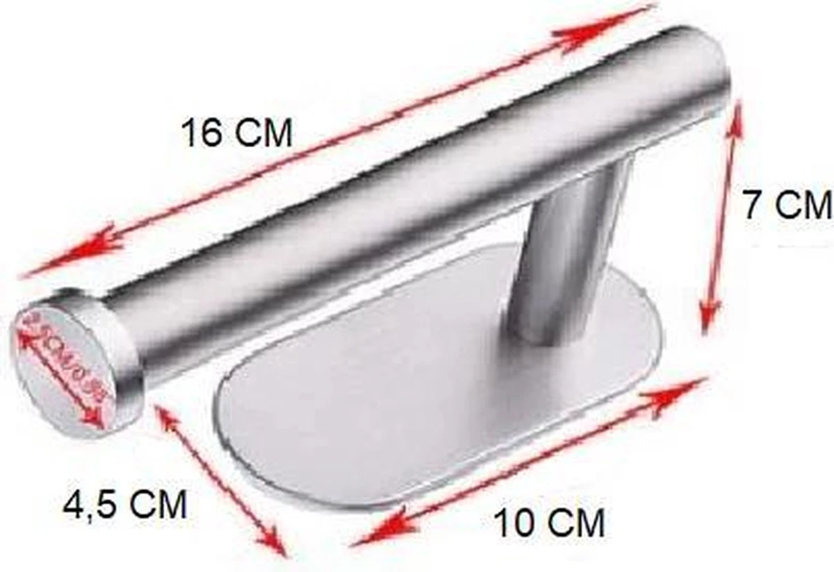 Happy Tears | WC Rolhouder | Zonder Boren | Luxe Toiletrolhouder | RVS | Mooie Look | Modern Design | Badkamer – Accessoires | Anti Oxidant | Goud - Afbeelding 5