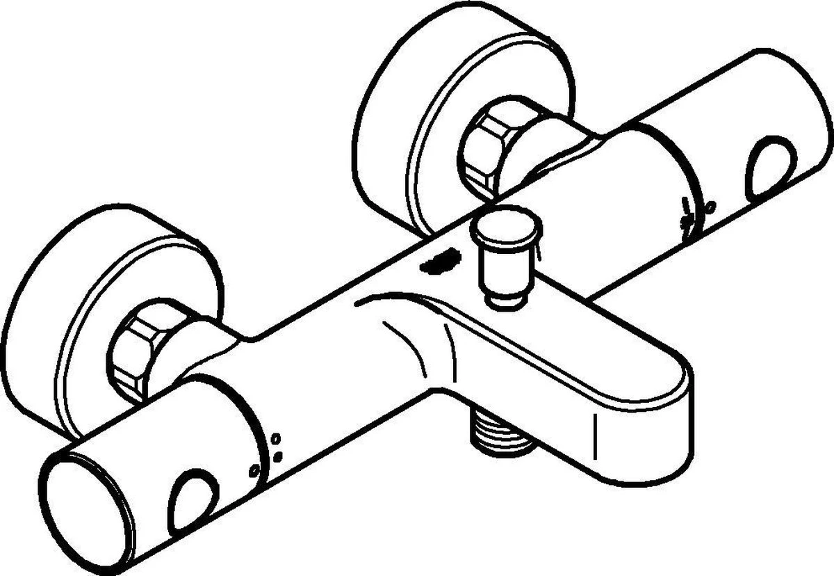 GROHE Grohtherm 800 Cosmopolitan Thermostatische Badkraan - Incl. Omstel En Koppelingen - Chroom - 34766000 - Afbeelding 9