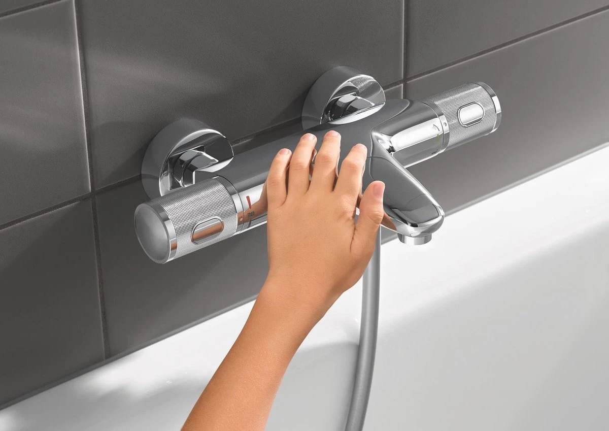 GROHE Grohtherm 1000 Performance Thermostatische Badkraan - 15cm - Met Koppelingen - Chroom - 34779000 - Afbeelding 16