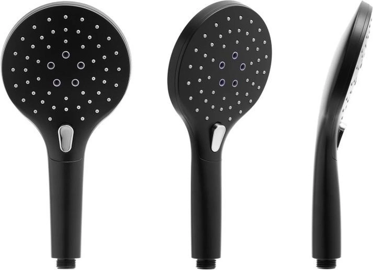 Doucheset - Met Douchemengkraan - En Regendouche - Zwart - Afbeelding 9