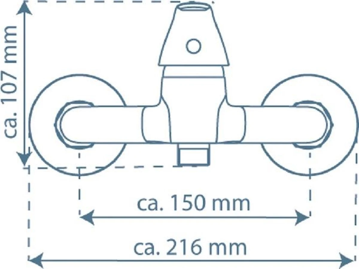 SCHÜTTE Athos Plus Douchekraan - Mengkraan - 150 Mm Hartafstand - Chroom - Afbeelding 4