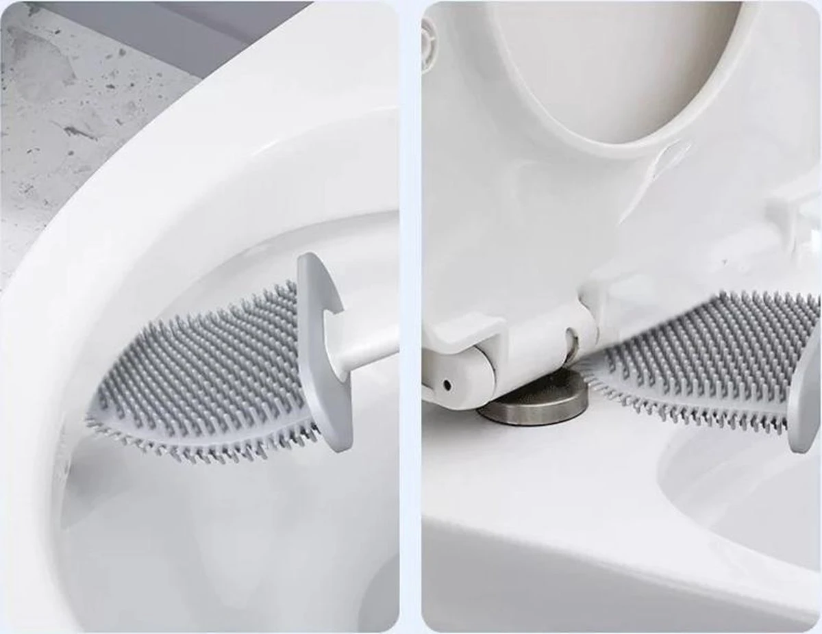Merkloos WC Borstel Met Houder Zwart - Zwarte Toiletborstel - Duurzame Wc Borstel - Duurzame Toiletborstel - Afbeelding 5