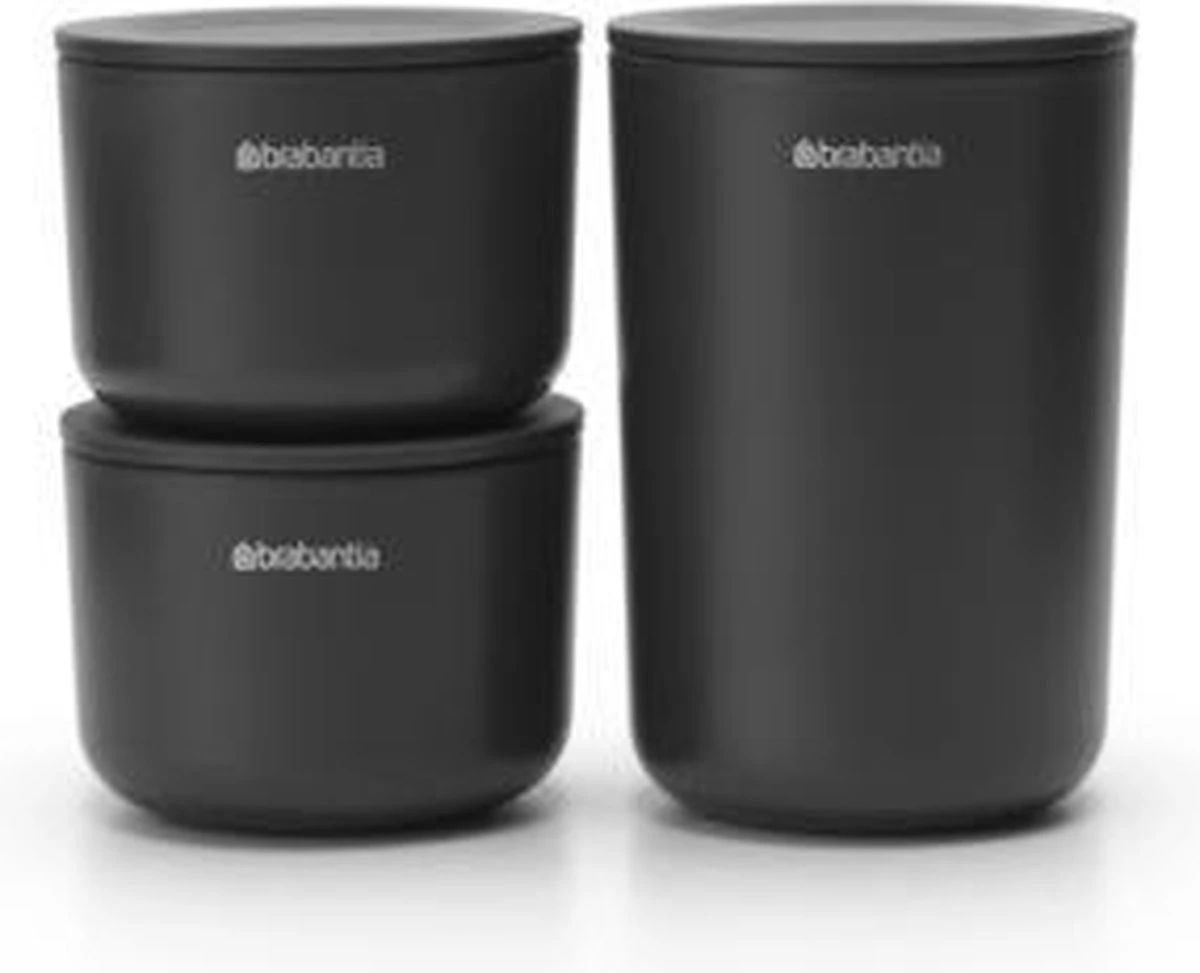 Brabantia ReNew Opbergpotjes - 3-delig - Dark Grey - Afbeelding 10
