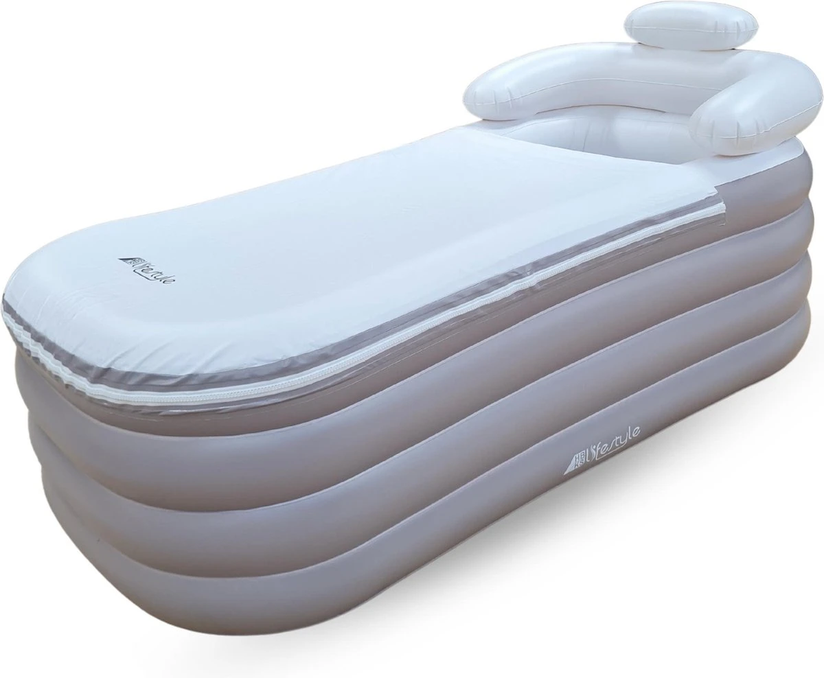 HBKS Lifestyle Bad – Opblaasbaar Ligbad – Bath Bucket – Zitbad Voor Volwassenen - Ijsbad Wim Hof Methode - Badkuip – Ice Bath – Rosegold