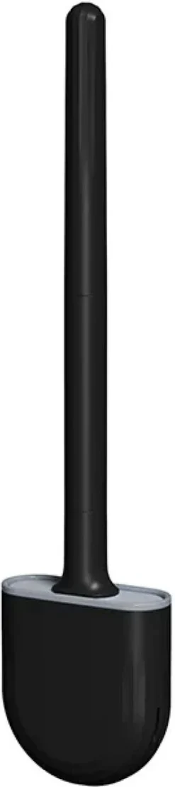 WC Borstel Met Houder – Toiletborstel – Siliconen – Hangend – Zwart