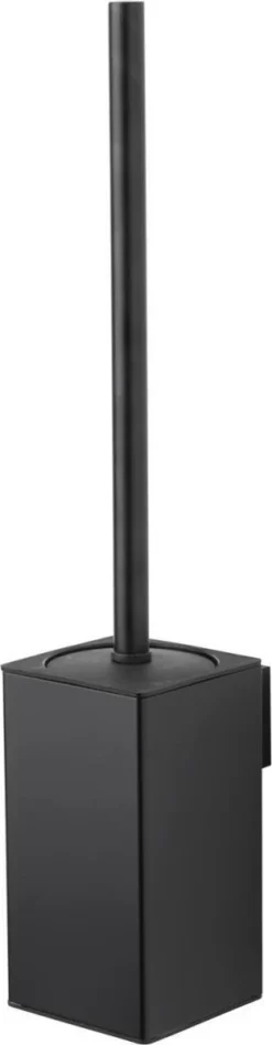Toiletborstel Met Houder - Hangend - RVS - Mat Zwart - H 42,6 Cm