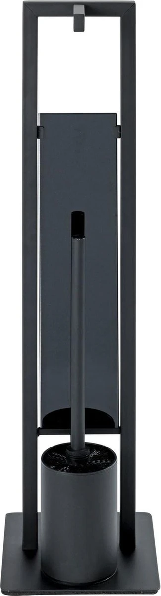 WENKO Toiletbutler Rivalta Zwart - Toiletborstel Met Houder, Toiletrolhouder En Reserverolhouder - Afbeelding 10