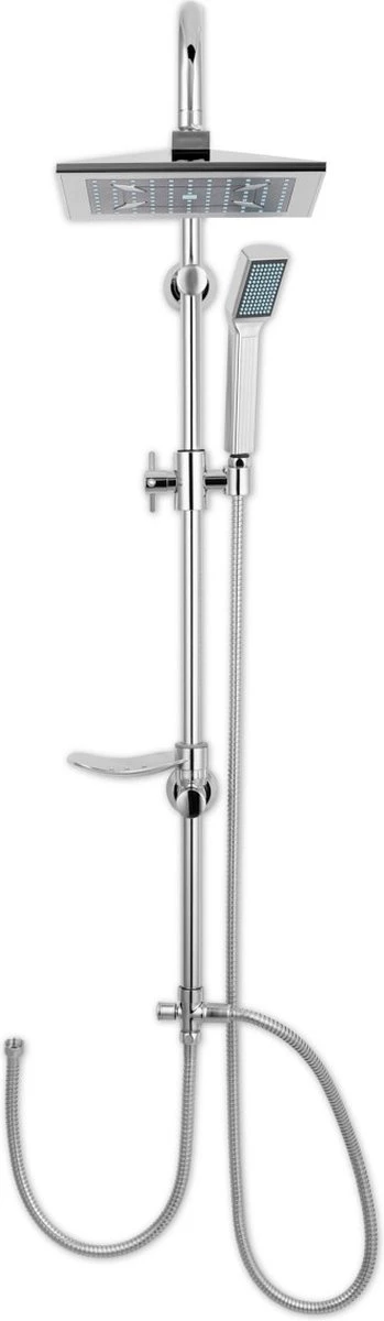 Lifa Bathing Zilveren Douchesysteem - Verstelbare Doucheset - RVS En ABS - Regendouche En Handdouche - Chroom - Incl. Bevestigingsmateriaal - Afbeelding 3