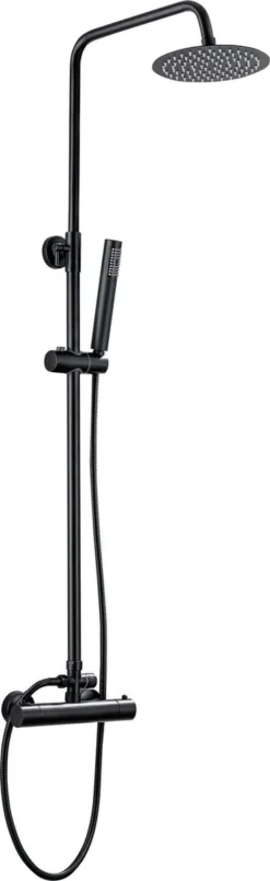 LOMAZOO Regendouche Zwart - Zwarte Doucheset Met Thermostaatkraan - Pandora