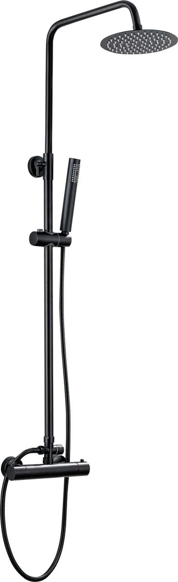 LOMAZOO Regendouche Zwart - Zwarte Doucheset Met Thermostaatkraan - Pandora